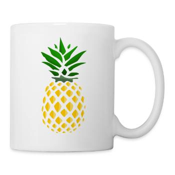 Ananas Tropenprint  - Tasse - Weiß - Rechts
