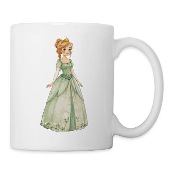 Elfenprinzessin im Smaragdgrünen Kleid - Tasse - Weiß - Rechts