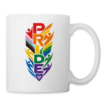 Pride Rainbow T-Shirt CSD Parade Diversity - Mug - white - Right
