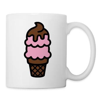Eiswaffel Eiscreme Icon - Mug - white - Right