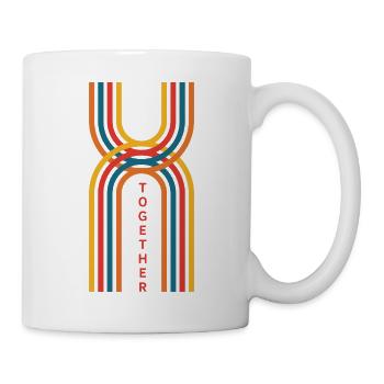 Together - Retro Rainbow Line - Mug - white - Right