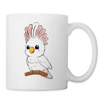 Weiß rosa Tropenvogel auf Ast - Tasse - Weiß - Rechts