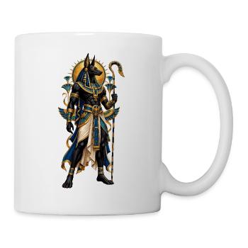 Anubis im Goldenen Gewand - Tasse - Weiß - Rechts