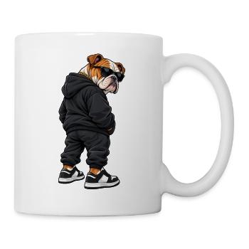 Gangster Englische Bulldogge Streetwear - Tasse - Weiß - Rechts