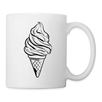 Eistüte - Tasse - Weiß - Rechts