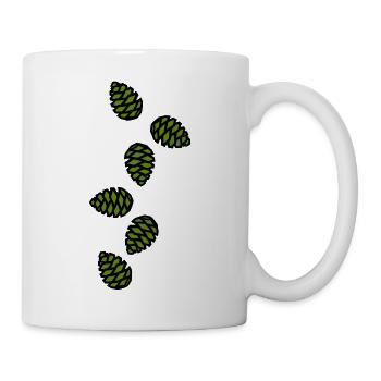 Tannenzapfen Symbol - Tasse - Weiß - Rechts