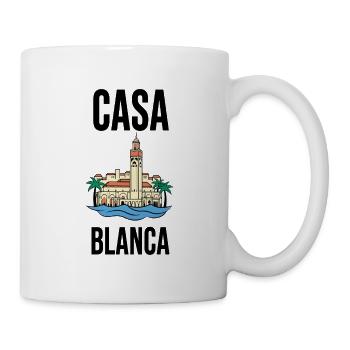 Casa Blanca – Hassan-II-Moschee-Typografie - Tasse - Weiß - Rechts