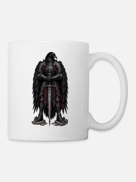 Rabenritter im Schattenpanzer - Tasse - Weiß