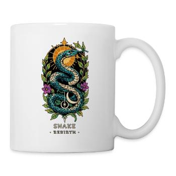 SCHLANGENTOTEM Wiedergeboren - Tasse - Weiß - Rechts