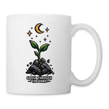 Grow in the Dark – Pixel-Art-Design - Tasse - Weiß - Rechts
