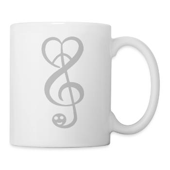 peace love music - Tasse - Weiß - Rechts