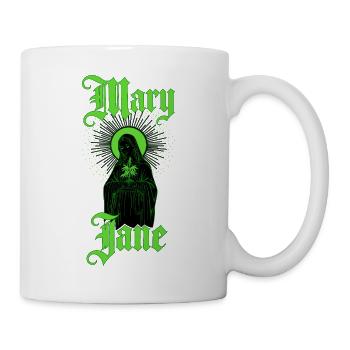 Mary Jane — Blackletter Stoner-Street-Rebellin - Tasse - Weiß - Rechts