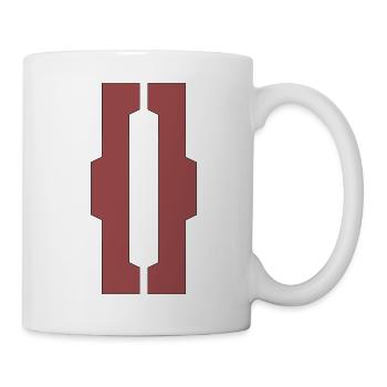 Geometrische Echelon-Säulen - Tasse - Weiß - Rechts