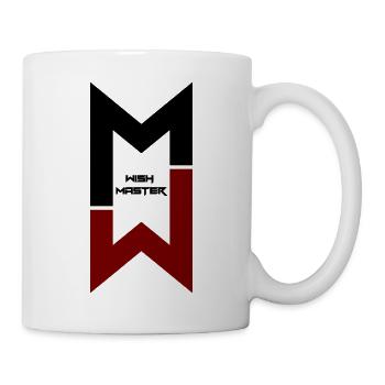 "Wish Master" modernes Monogramm-Logo-Design - Tasse - Weiß - Rechts