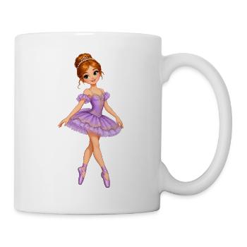 Lavendel Prinzessin Ballett Design - Tasse - Weiß - Rechts