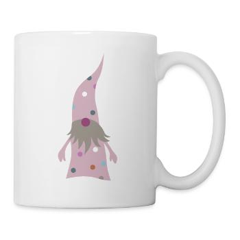 Wichtel Punkte Weihnachten Deko Zwerg Dots skandi - Tasse - Weiß - Rechts