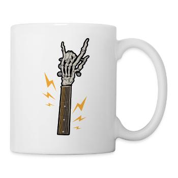 Gitarre Skelett Rock - Tasse - Weiß - Rechts