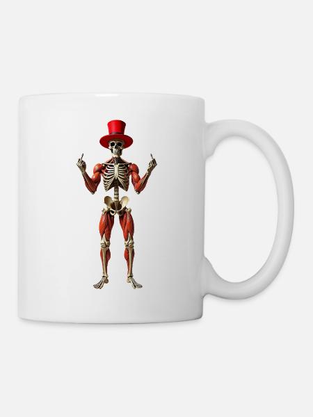 Skelett Halloween - Tasse - Weiß