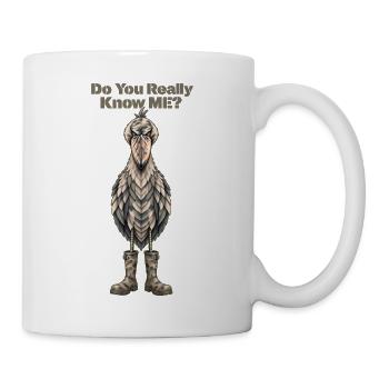 Shoebill-Tarnung – Kennst du mich wirklich? - Tasse - Weiß - Rechts
