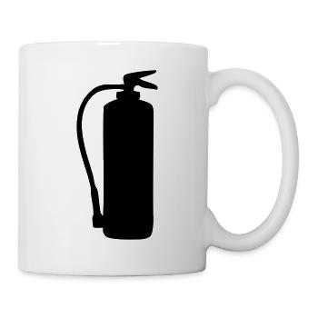 Feuerlöscher - Tasse - Weiß - Rechts