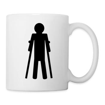 Krückenmann - Tasse - Weiß - Rechts