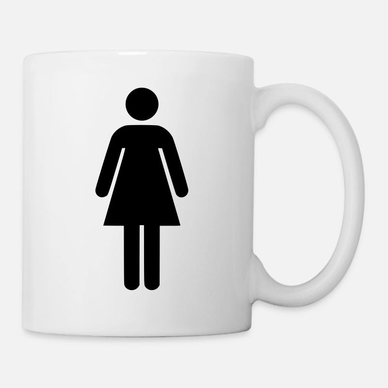Woman - toilet - Mug - white