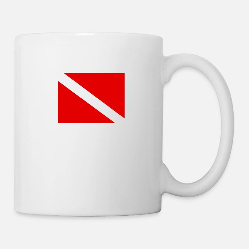 Diving flag - Mug blanc - blanc