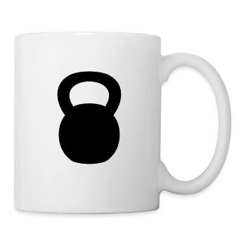 Kettlebell Bodybuilding Geschenkidee Kraftsport - Tasse - Weiß - Rechts