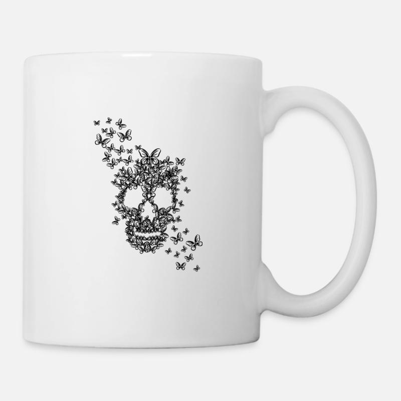 PiexSu - plotter file Butterflyskull - Mug - white