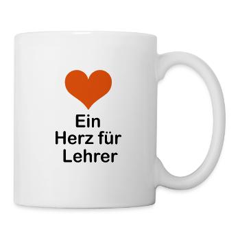 A heart for teachers - Mug - white - Right