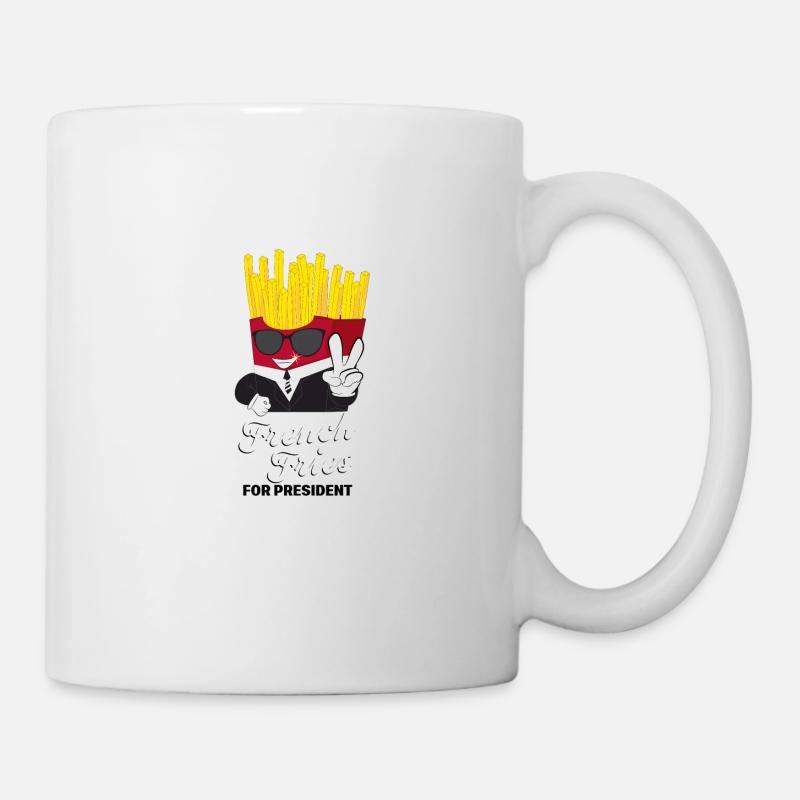 Pommes LUSTIG - Tasse - Weiß