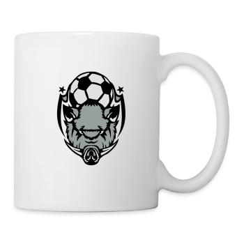 soccer football logo ferocious boar boar3 - Mug - white - Right