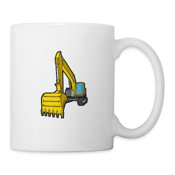 Grosser Bagger - Tasse - Weiß - Rechts