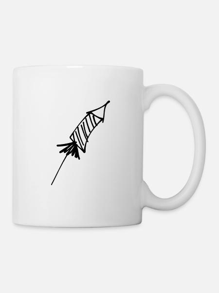 Silvester Rakete - Tasse - Weiß