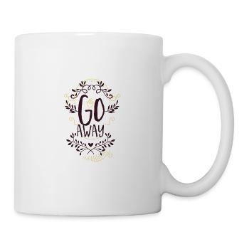 Go Away Go Away Ornament Pattern Scripture Gift - Mug - white - Right