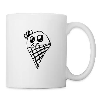 children's drawing ice cream - Mug - white - Right
