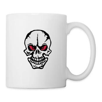 death head skull head look wicked dead 1 - Mug - white - Right