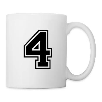4 quatre numero numero dos numero cadeau - Mug blanc - blanc - Droite