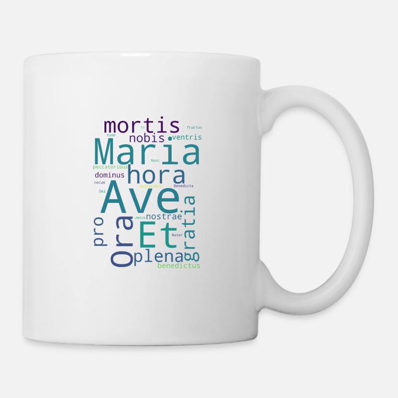 Ave Maria Nuage de mots - Mug blanc - blanc