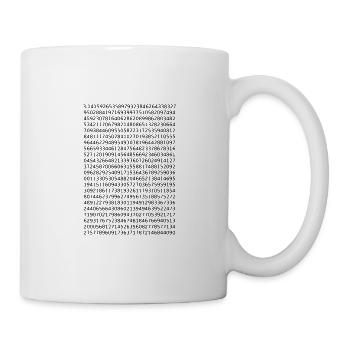 Numéro de cercle: Pi (π) - noir - Mug blanc - blanc - Droite