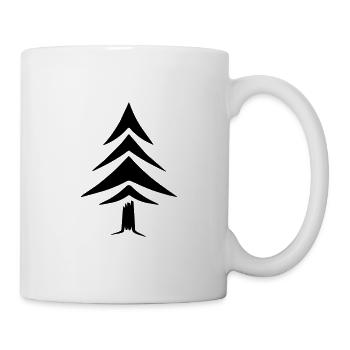 Logo baum Tanne Geschenk Idee - Tasse - Weiß - Rechts