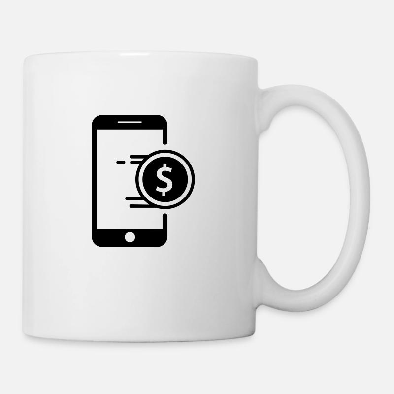 Gagnez de l'argent avec votre smartphone - Mug blanc - blanc