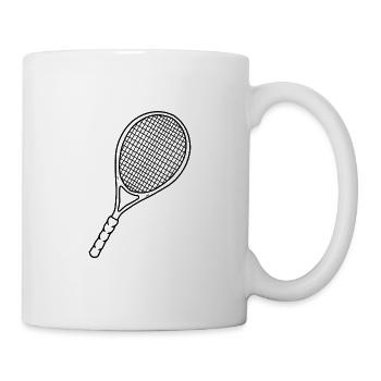 raquette de tennis - Mug blanc - blanc - Droite