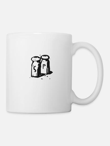 Food Vegan Fitness Salt Pepper - Mug - white