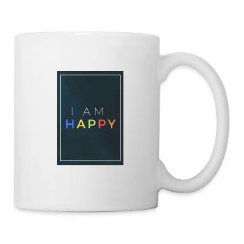 I am happy colorful - Tasse - Weiß - Rechts