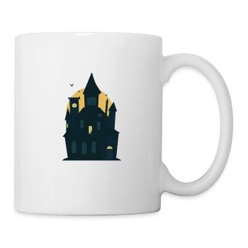 Halloween Gruselig Horror Haus Dracula Fledermaus - Mug blanc - blanc - Droite