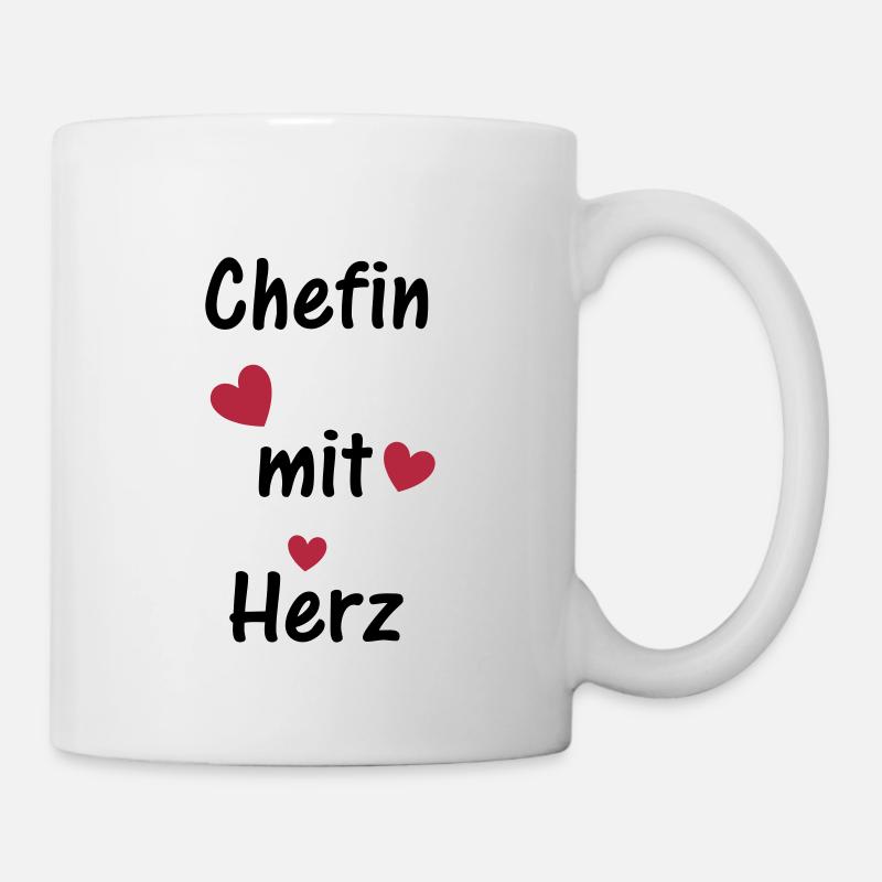 Chefin mit Herz - Tasse - Weiß