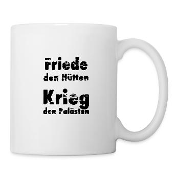 Friede den Hütten Krieg den Palästen Büchner - Tasse - Weiß - Rechts