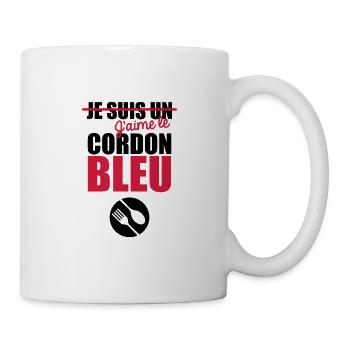 j'aime le cordon bleu - Mug blanc - blanc - Droite