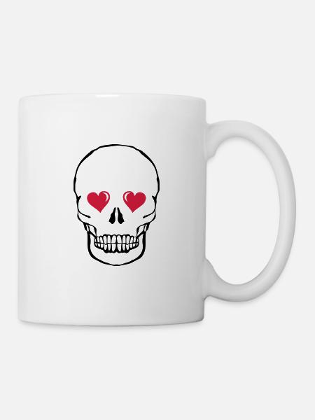 skull love 002 - Mug - white